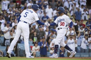 Half dodgers half angels jersey clearance